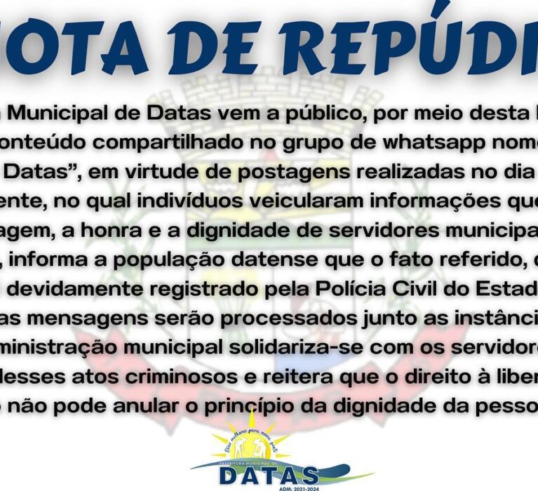 Nota de Repúdio!